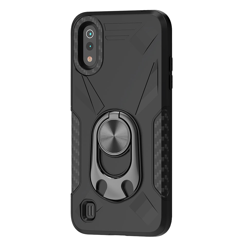 Phone Case with Ring Holder SAMSUNG GALAXY A01 In Black